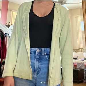 Light green cardigan